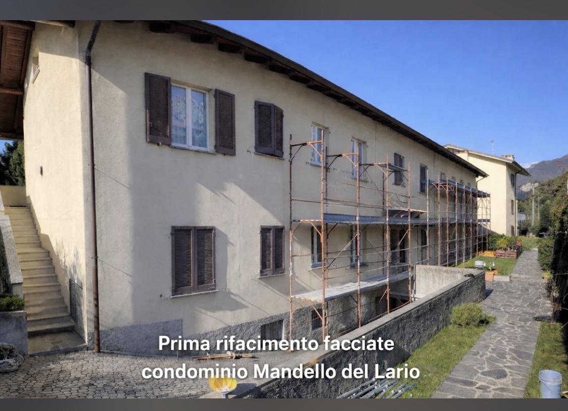Facciate condominio prima del rifacimento a Mandello del Lario LC